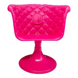 Barbie Doll Pink Tulip Base Vanity Chair‎ 3 Story Dream Townhouse Furniture